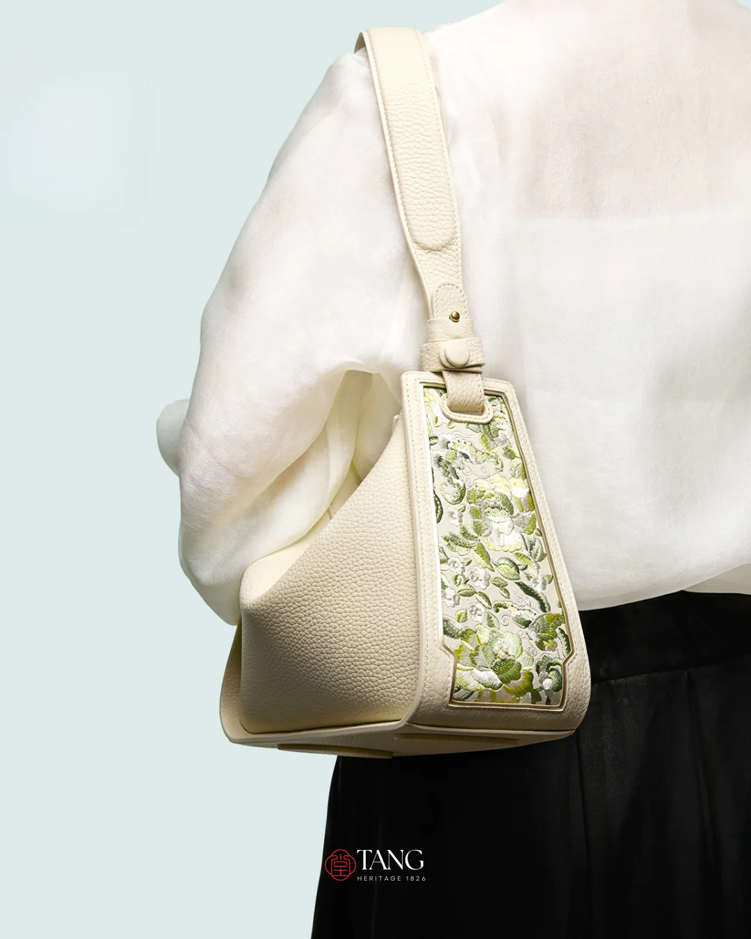Tang Red 26 Embroidered Qinghua Porcelain Bag — Sapphire Porcelain - Image 46