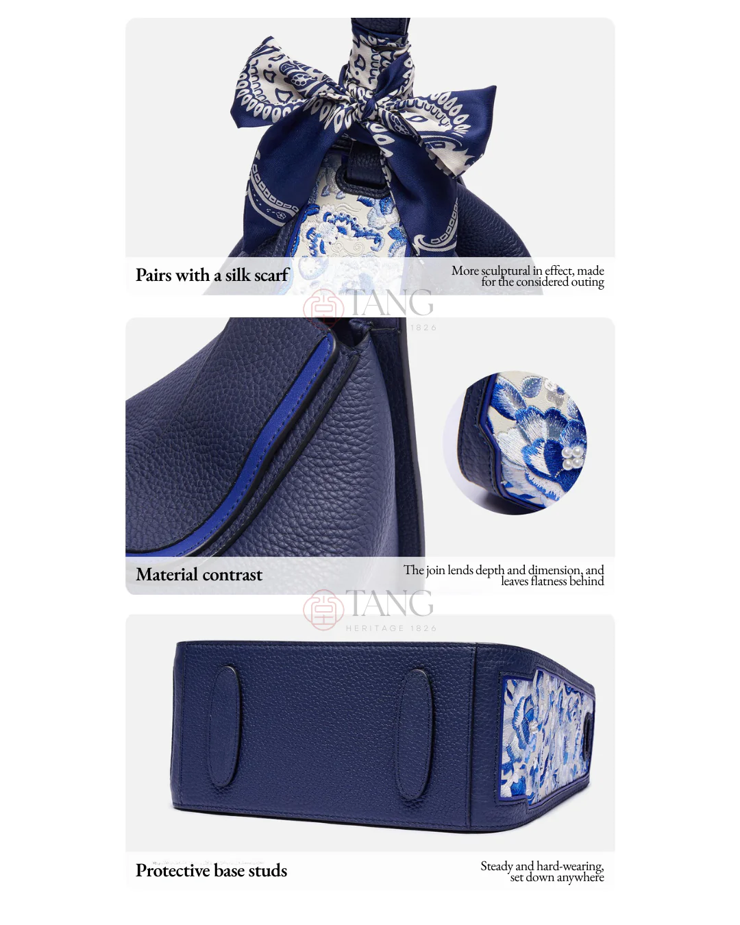 Tang Red 26 Embroidered Qinghua Porcelain Bag — Sapphire Porcelain - Image 15