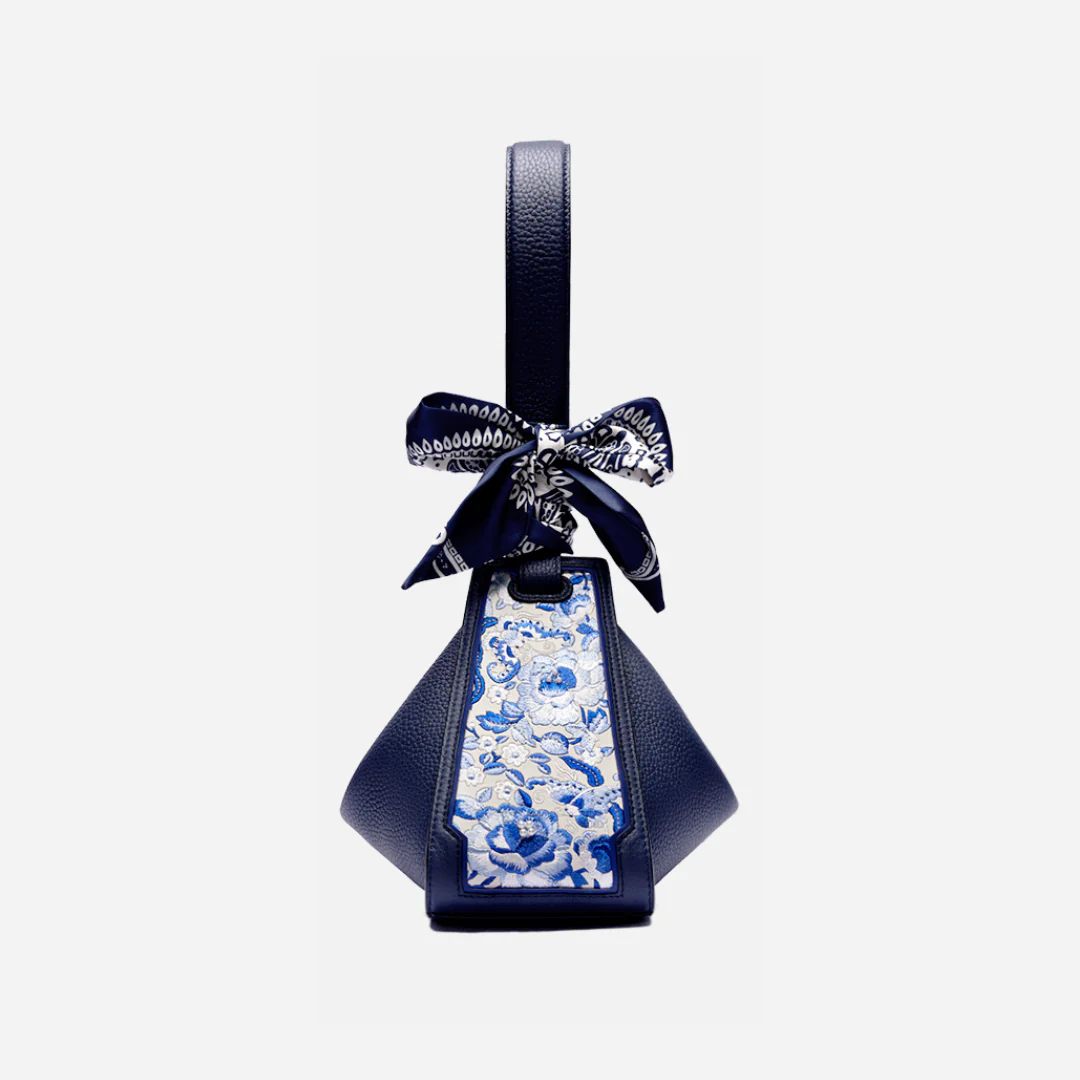 Tang Red 26 Embroidered Qinghua Porcelain Bag — Sapphire Porcelain - Image 23