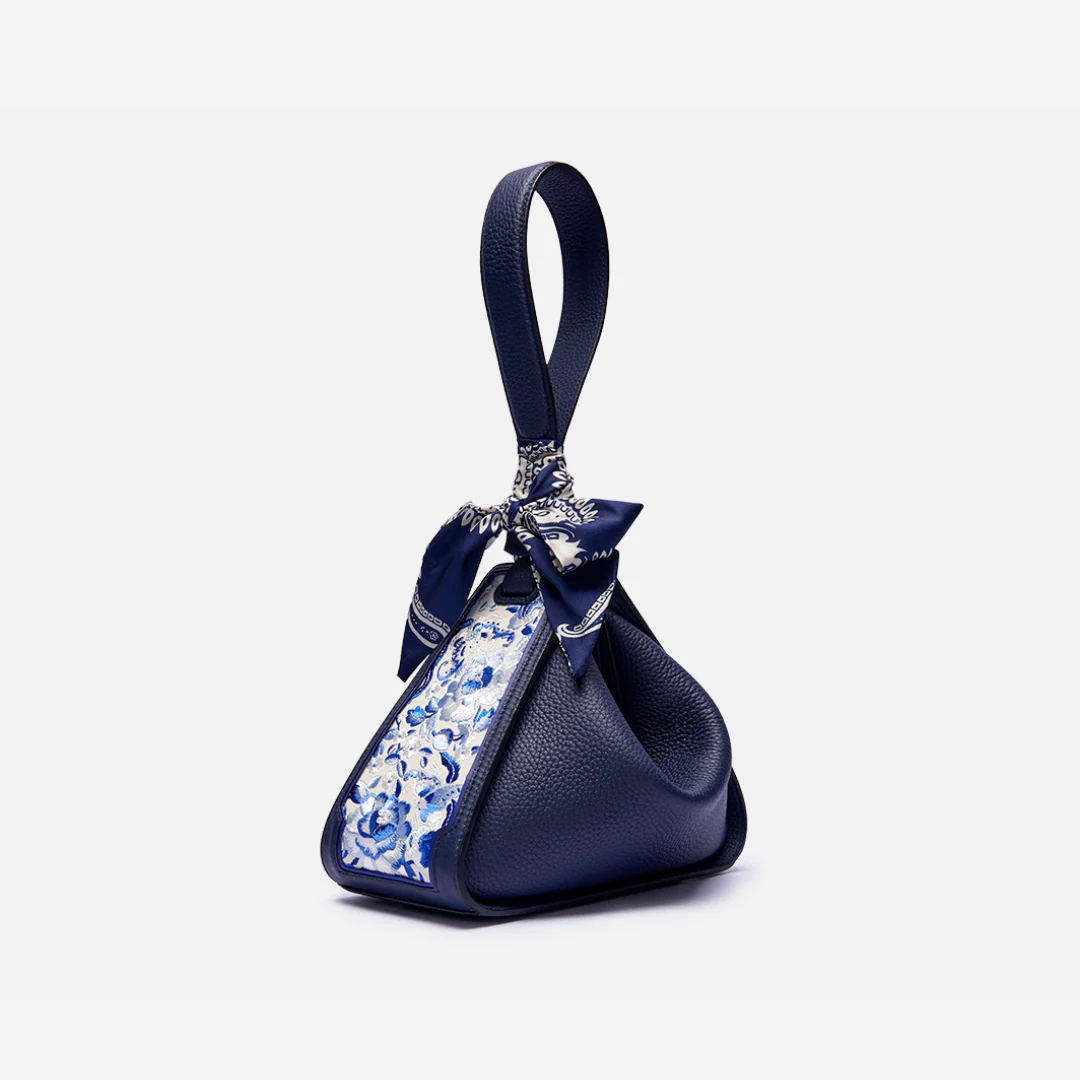 Tang Red 26 Embroidered Qinghua Porcelain Bag — Sapphire Porcelain - Image 24