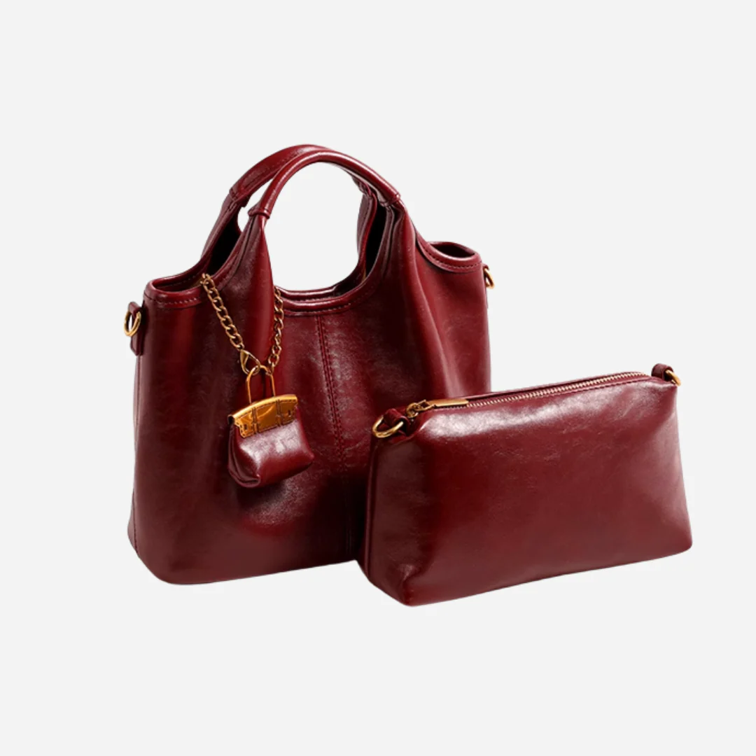 Tang Red 27 Glazed Scarlet Tote - Image 13