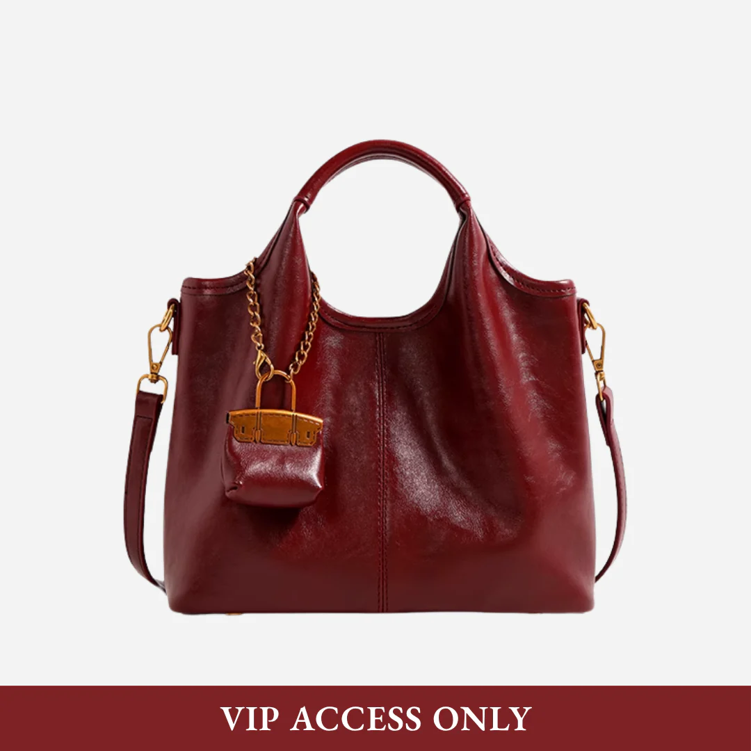 Tang Red 27 Glazed Scarlet Tote - Image 15