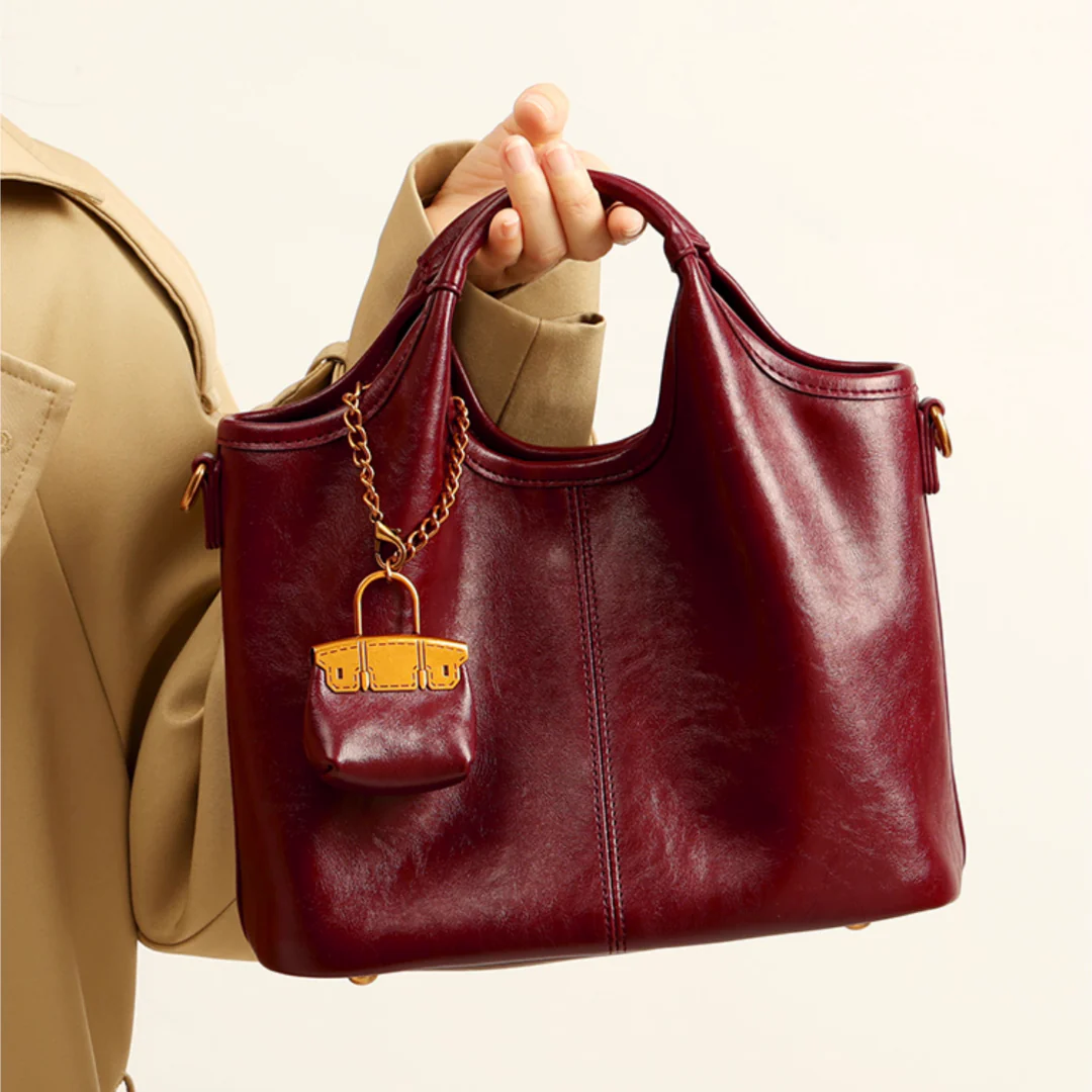 Tang Red 27 Glazed Scarlet Tote - Image 4