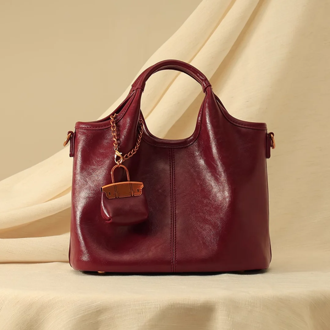 Tang Red 27 Glazed Scarlet Tote - Image 5