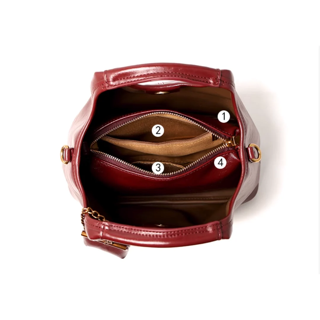 Tang Red 27 Glazed Scarlet Tote - Image 8
