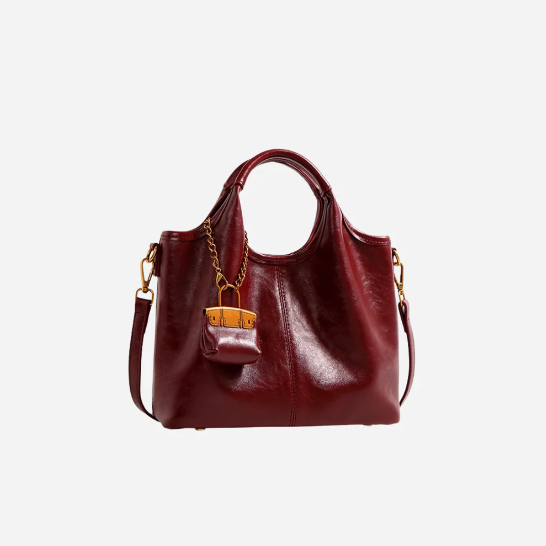 Tang Red 27 Glazed Scarlet Tote - Image 9