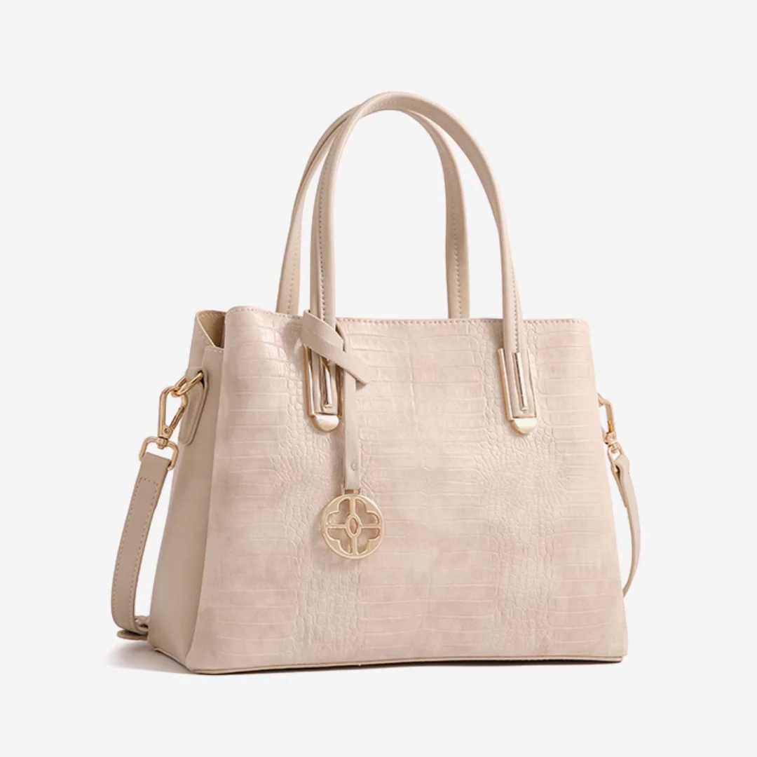Tang Red 28 Crocodile-Embossed Tote - Image 9