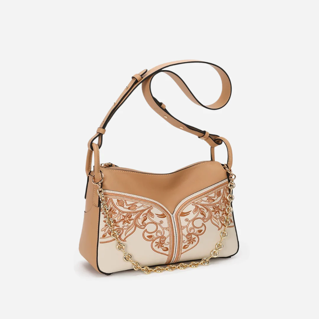 Tang Red 28 Embroidered Blooming Clouds Shoulder Bag - Image 20