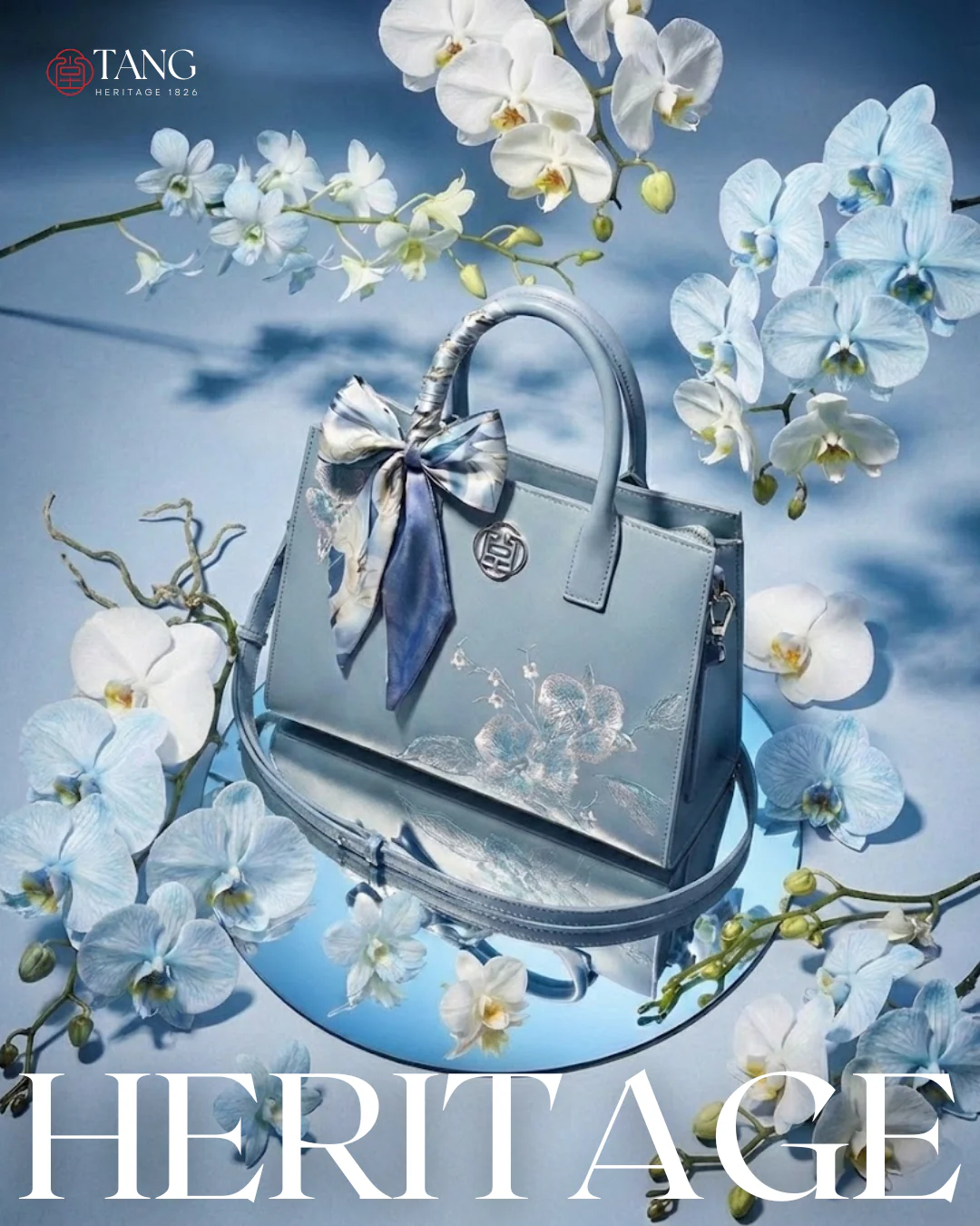 Tang Red 28 Embroidered Orchid Jade Tote - Image 3