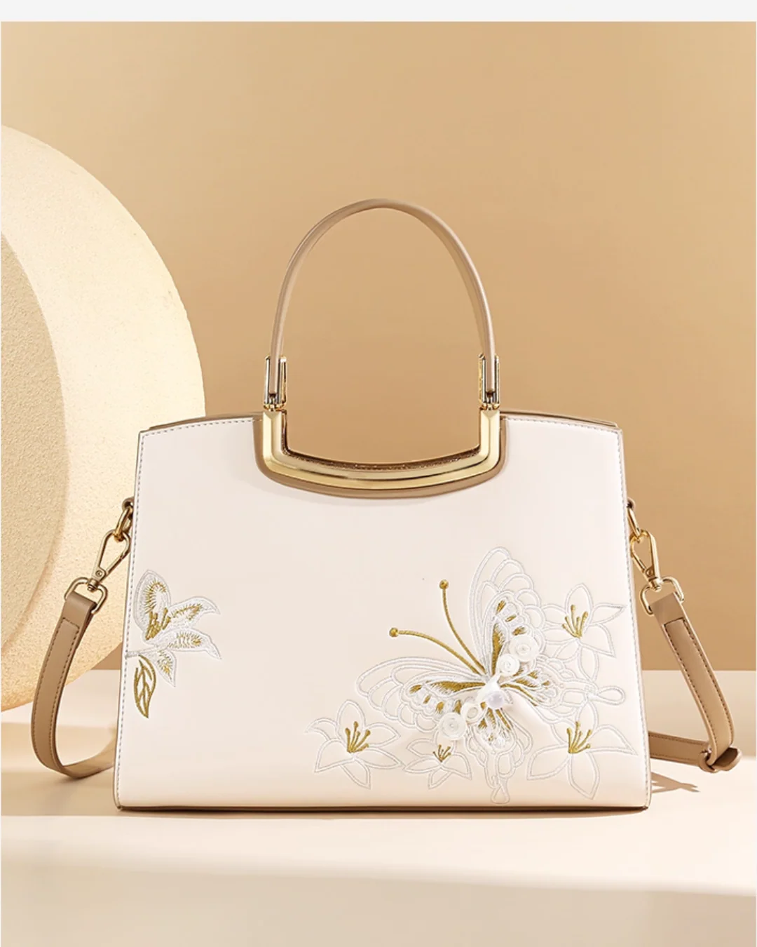 Tang Red 29 Butterfly Embroidered Tote - Image 2