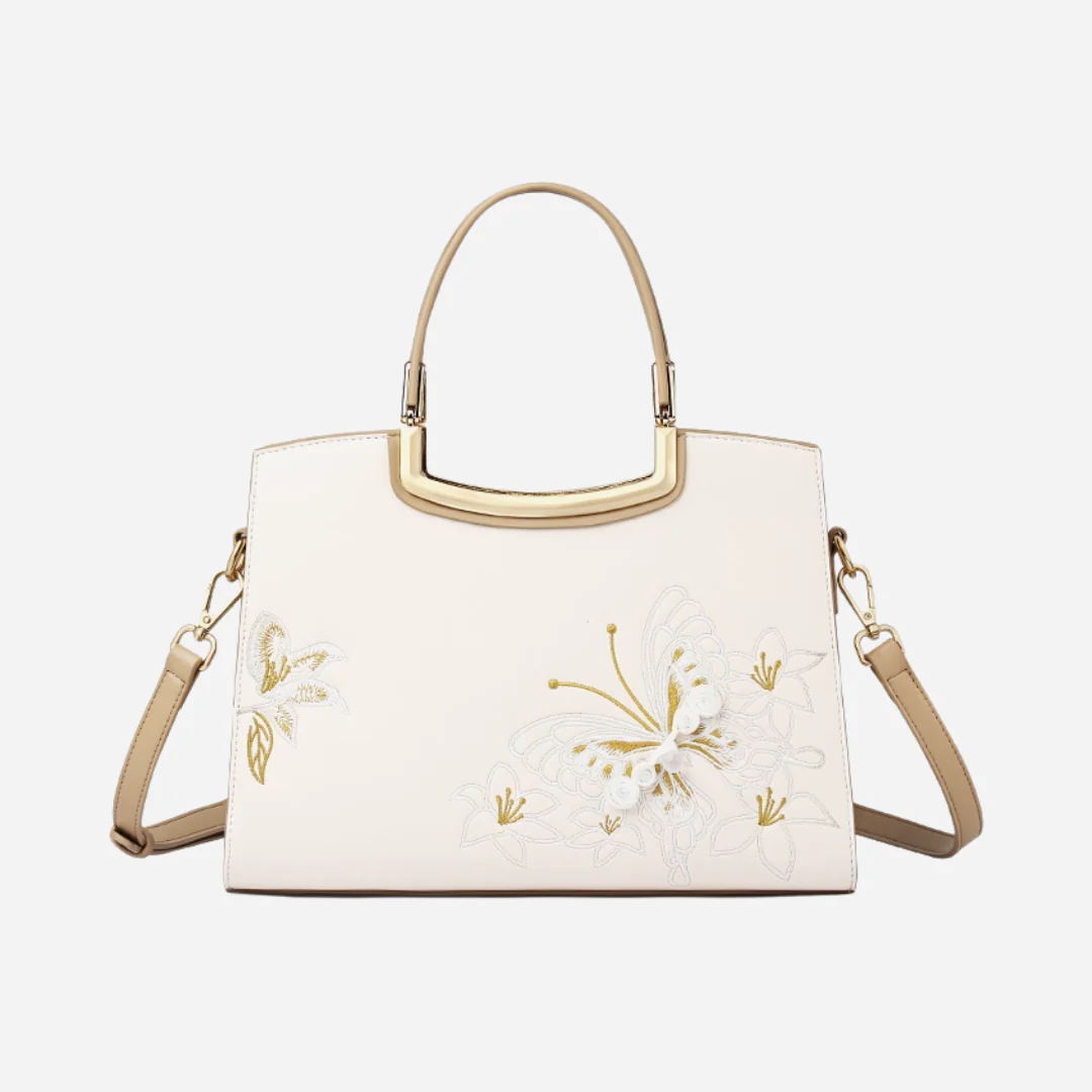 Tang Red 29 Butterfly Embroidered Tote - Image 4