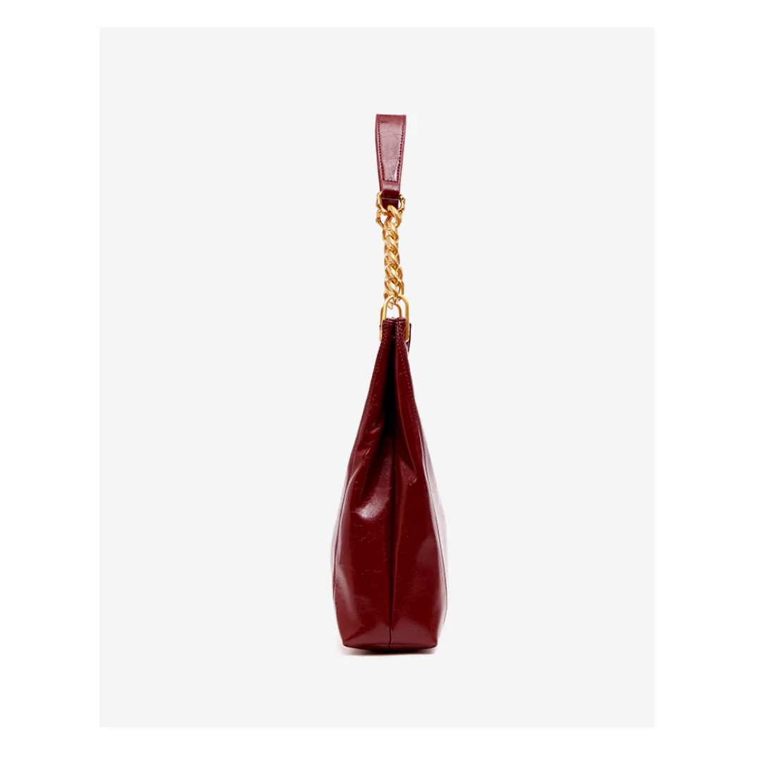 Tang Red 29 Glazed Scarlet Hobo Bag - Image 10