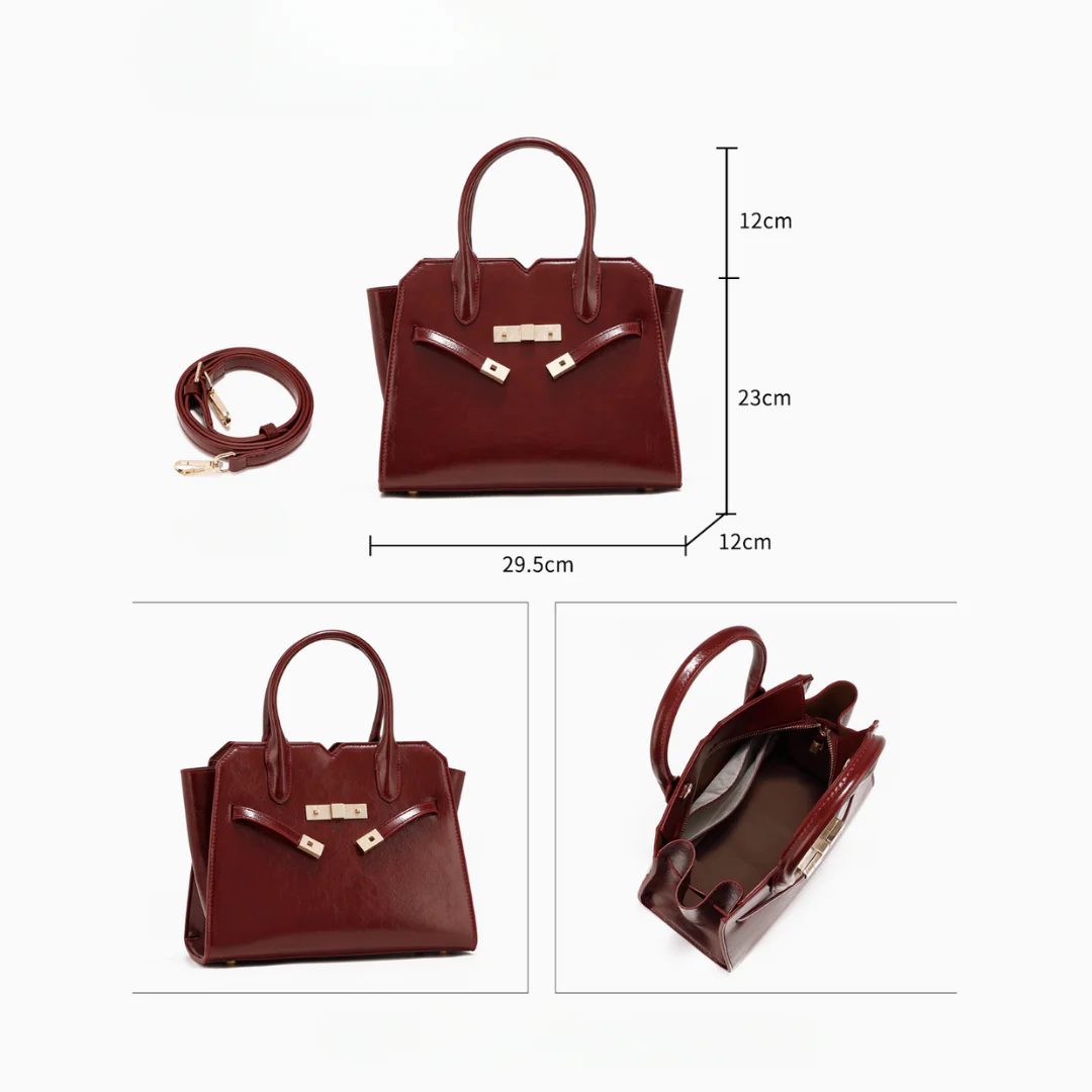 Tang Red 29 Glazed Scarlet Tote - Image 12