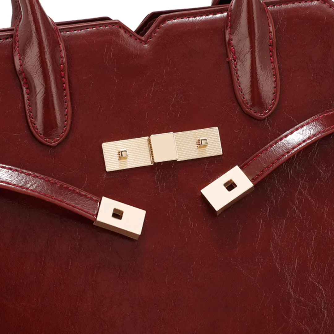 Tang Red 29 Glazed Scarlet Tote - Image 6
