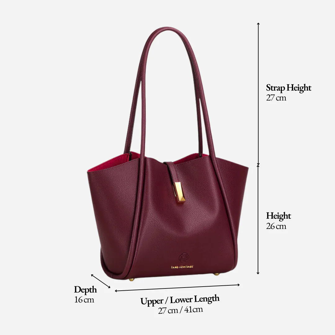 Tang Red 30 Empress Crescent Tote - Image 18
