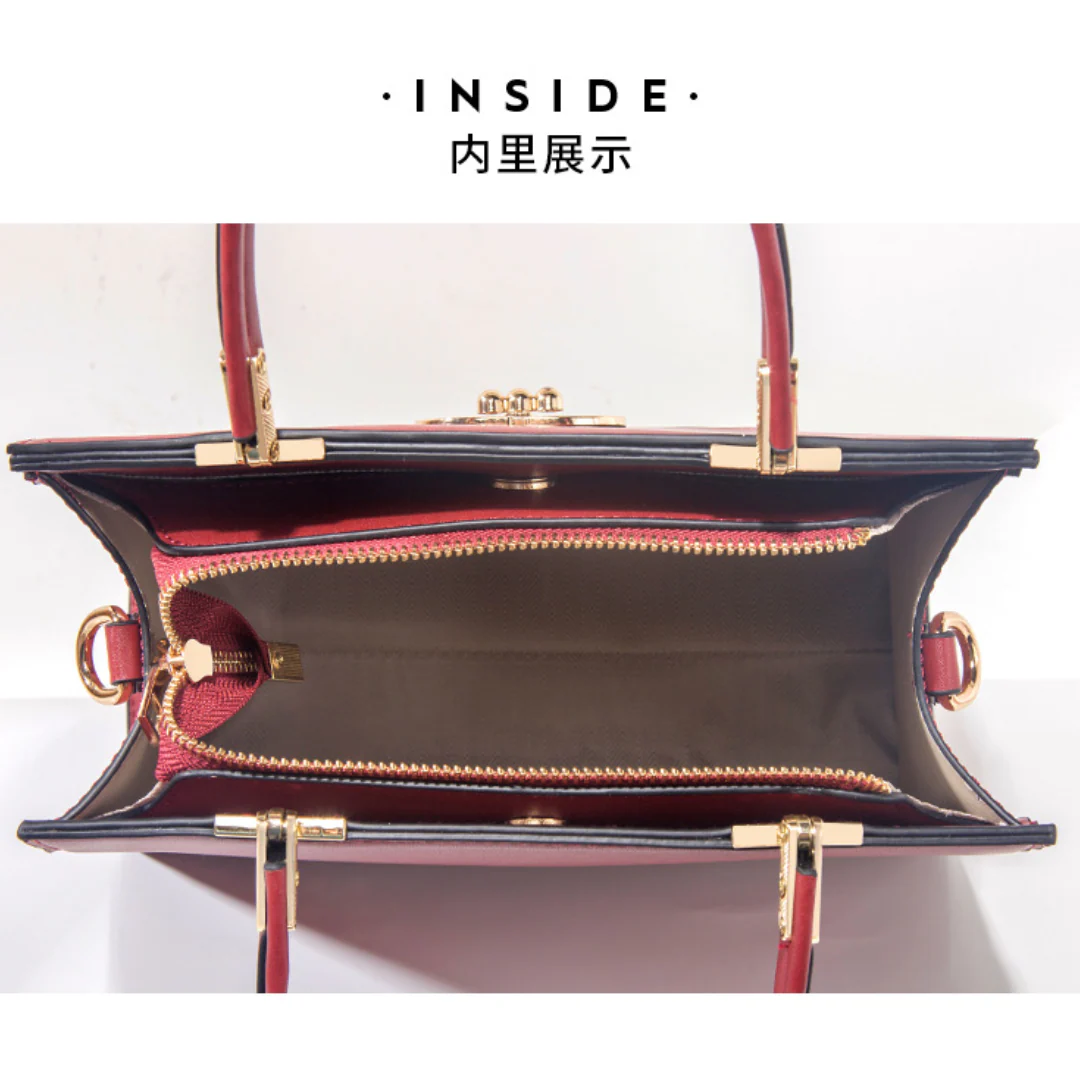 Tang Red 27 Embroidered Floral Tote - Image 10