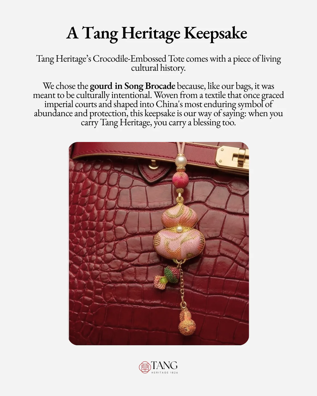 Tang Red 27 Scarlet Crocodile-Embossed Tote - Image 10