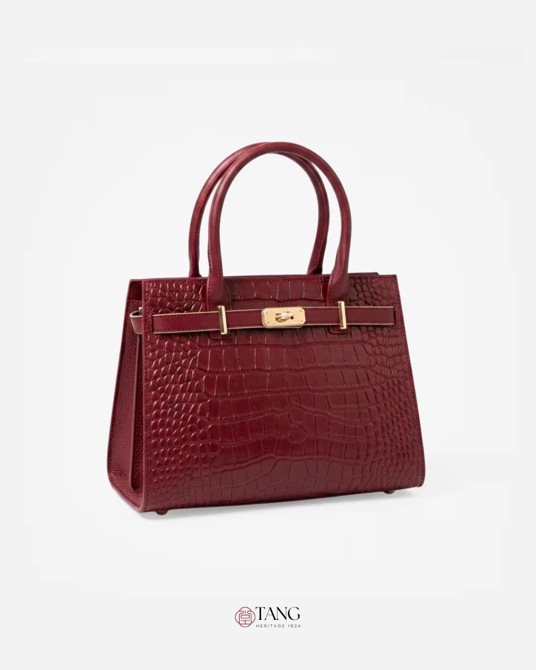 Tang Red 27 Scarlet Crocodile-Embossed Tote - Image 16