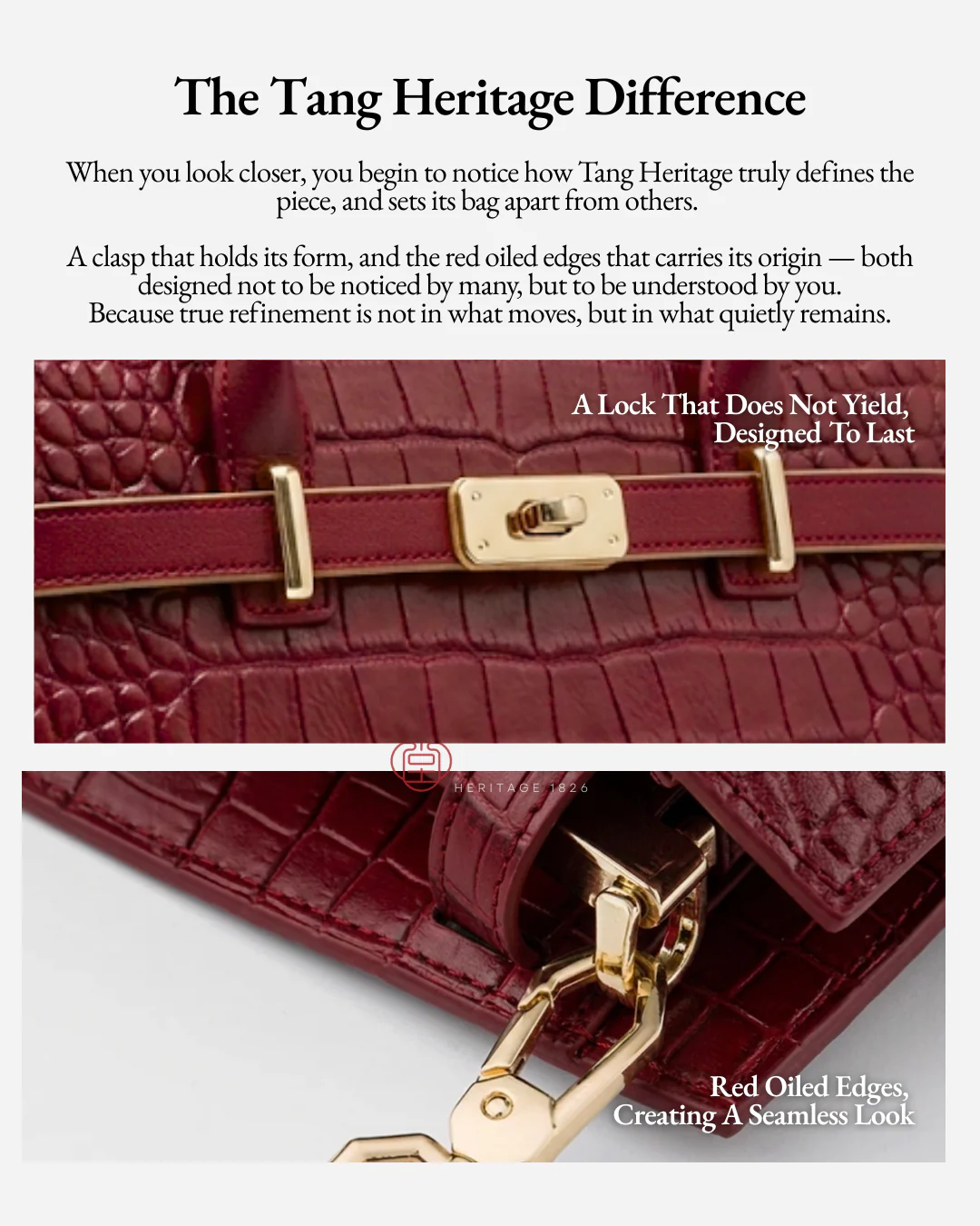 Tang Red 27 Scarlet Crocodile-Embossed Tote - Image 6