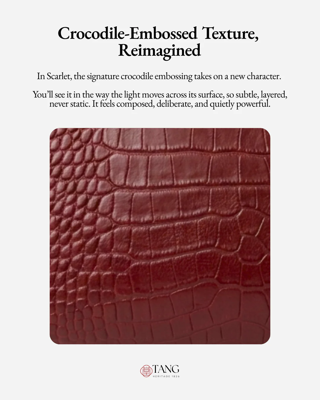 Tang Red 27 Scarlet Crocodile-Embossed Tote - Image 7
