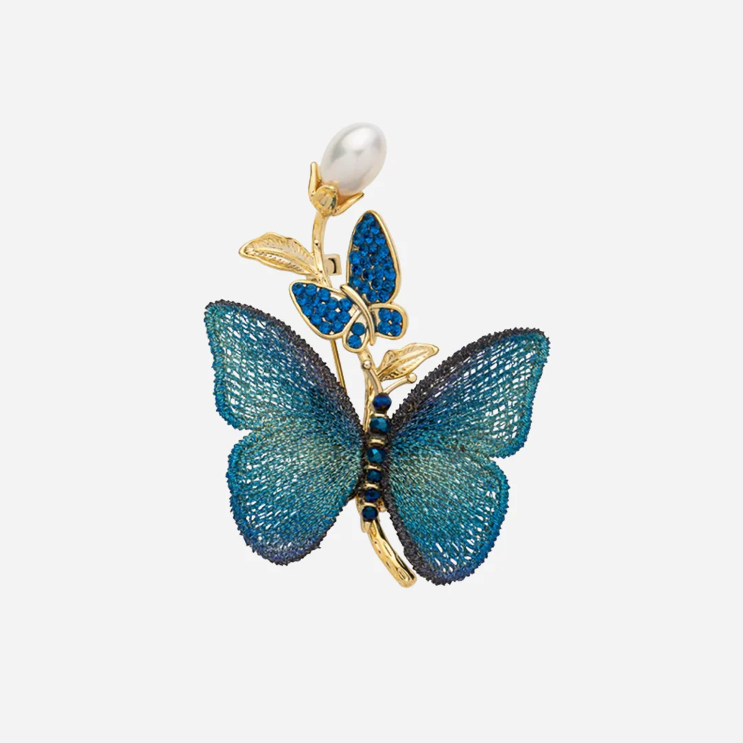 Teal Reverie Butterfly Brooch
