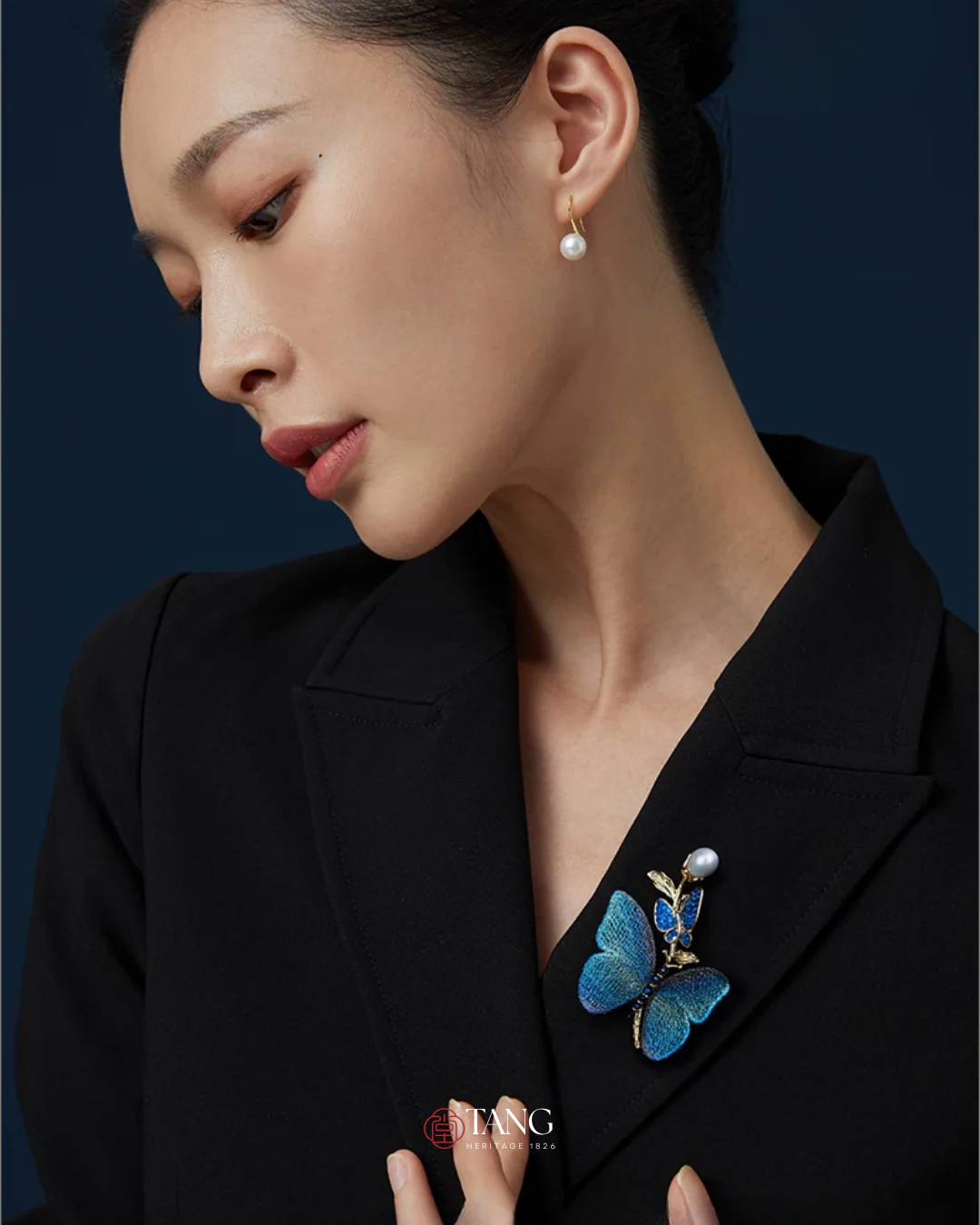 Teal Reverie Butterfly Brooch - Image 2