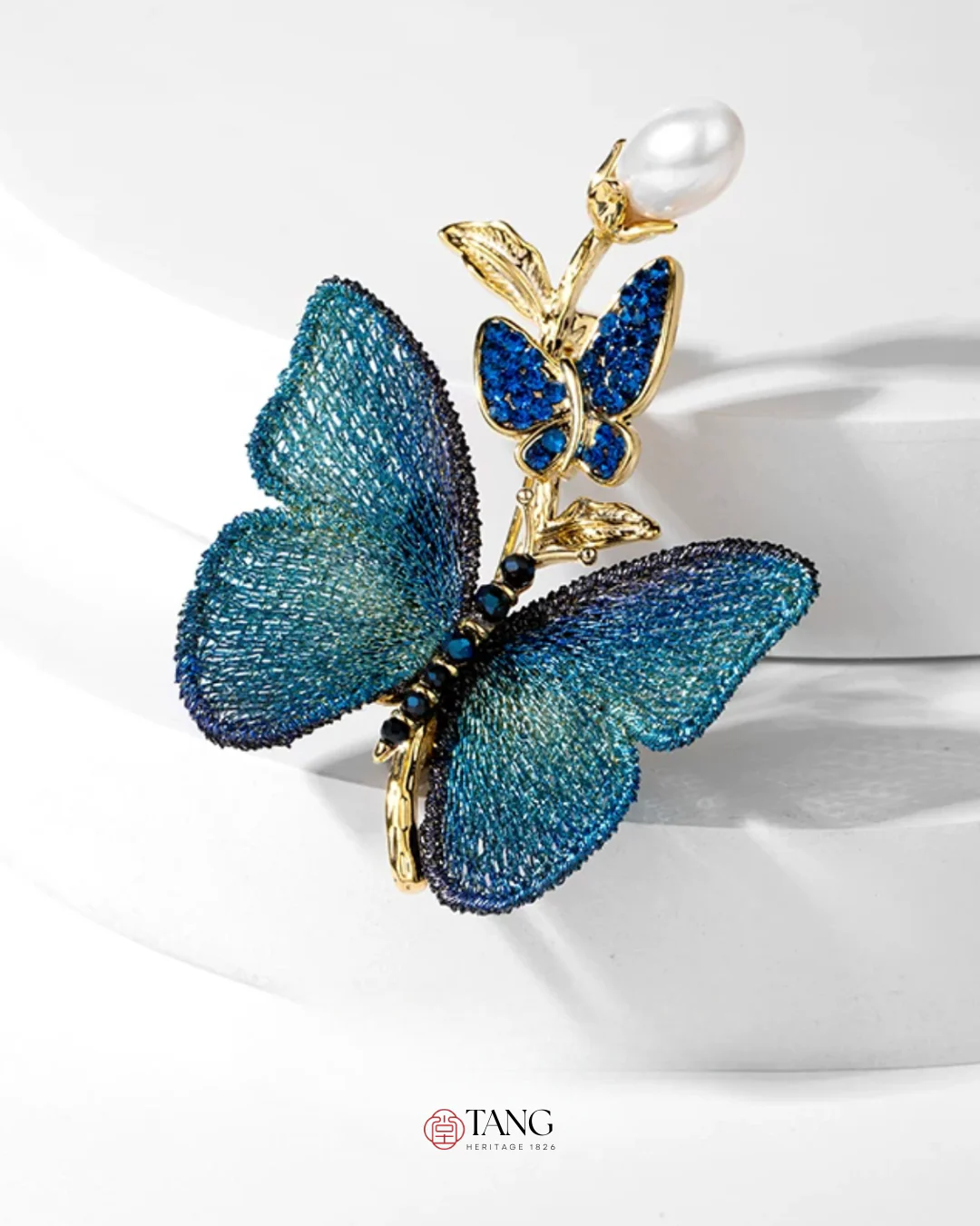 Teal Reverie Butterfly Brooch - Image 4