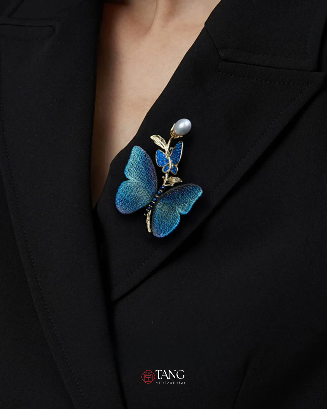 Teal Reverie Butterfly Brooch - Image 6
