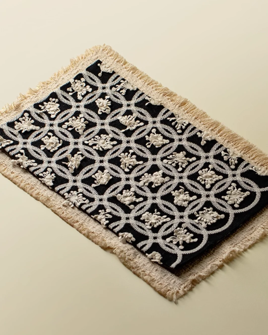 Tranquil Bloom Embroidered Tea Mat - Image 4