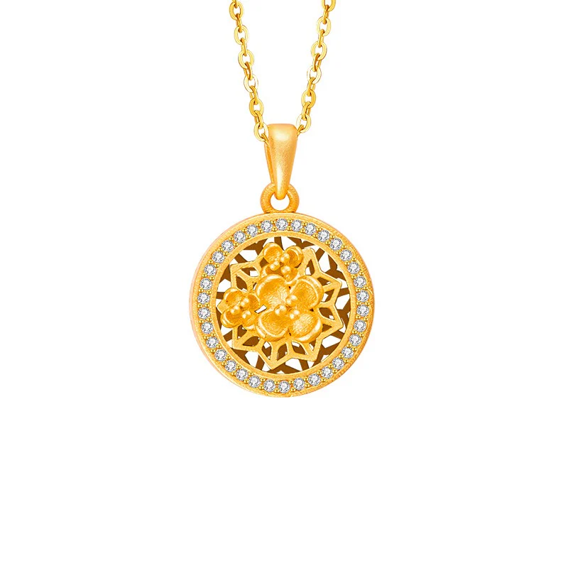 Twelve Flower Goddesses Spinning Medallion Necklace - Image 10