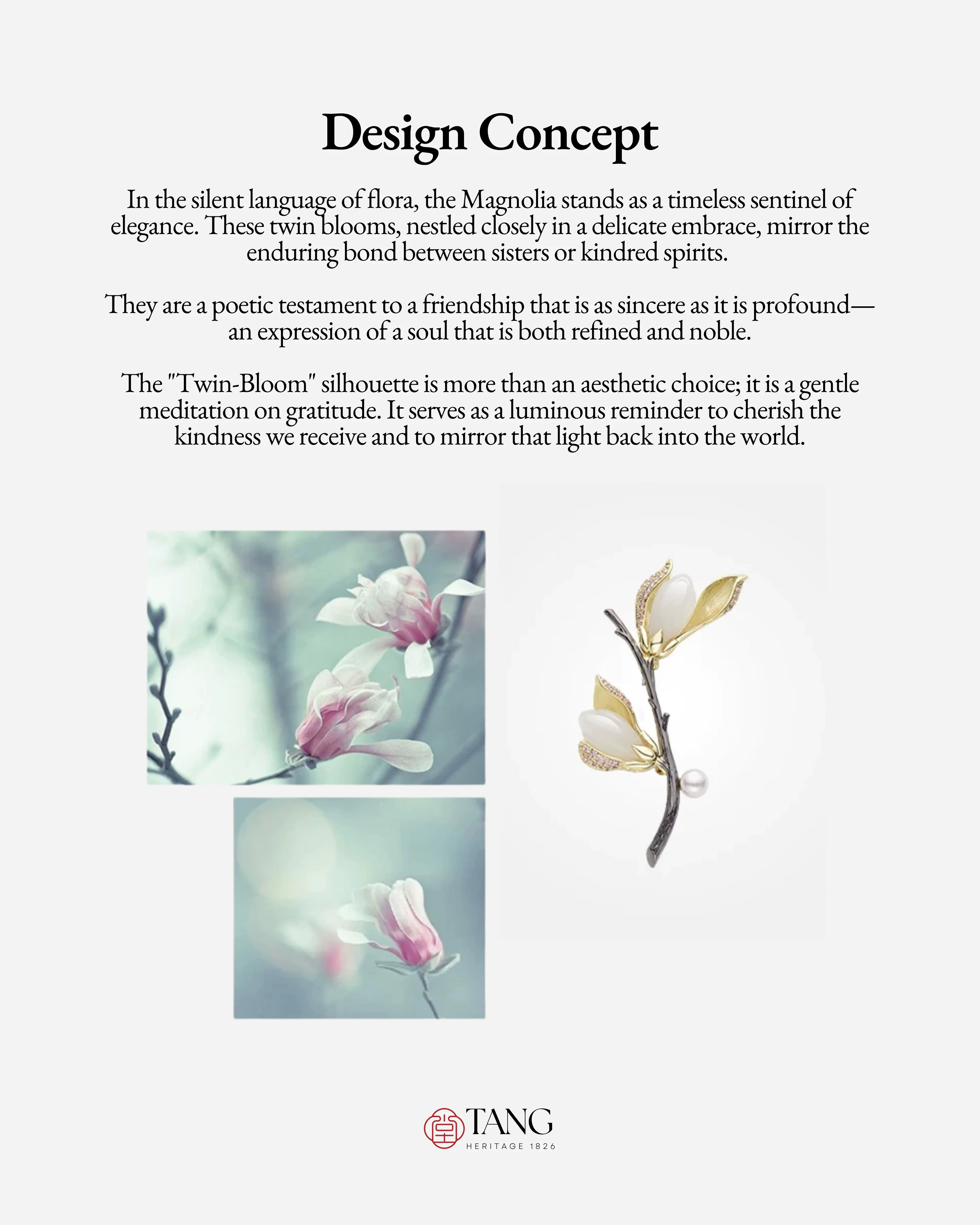 Twin Magnolia Brooch - Image 3