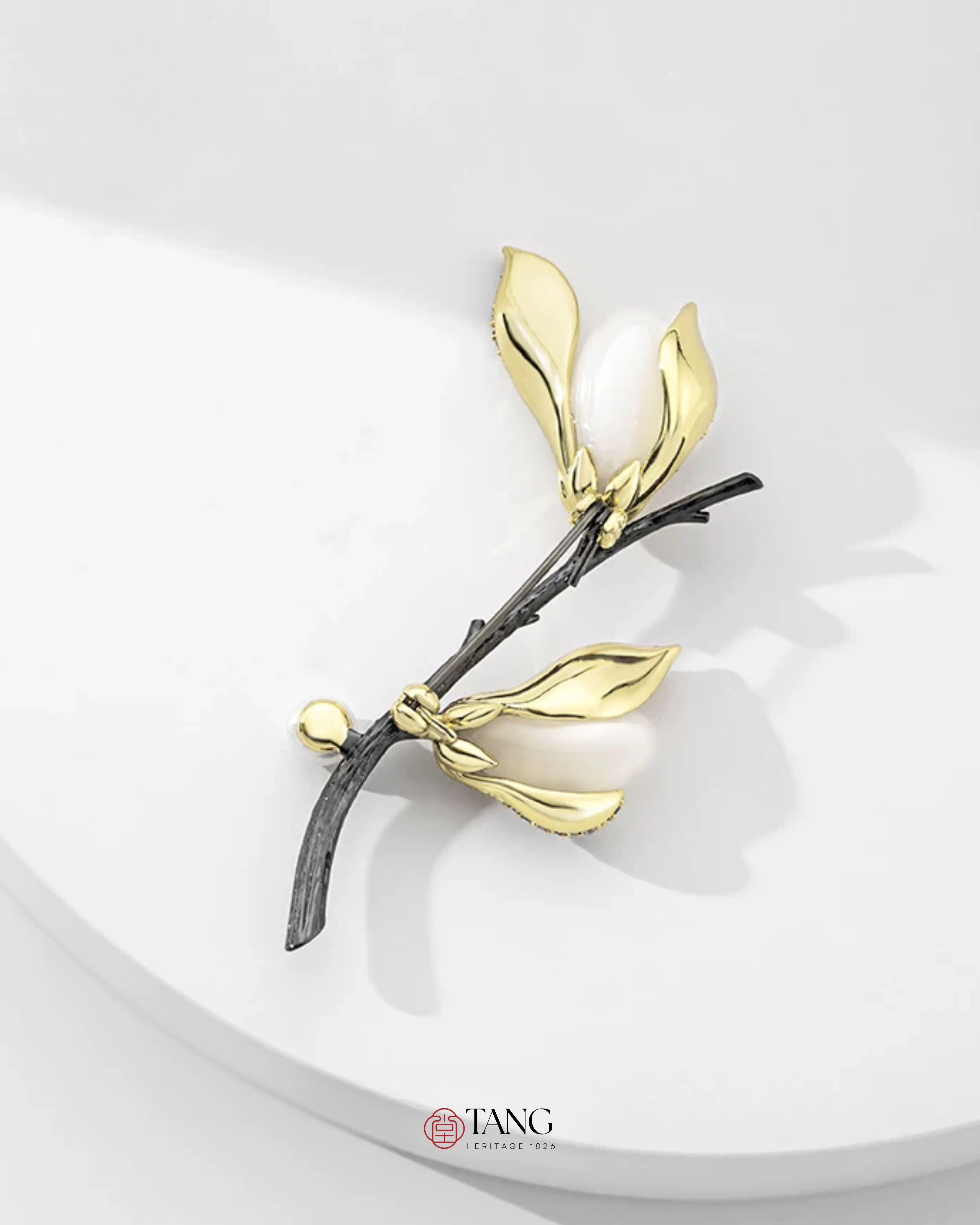 Twin Magnolia Brooch - Image 9