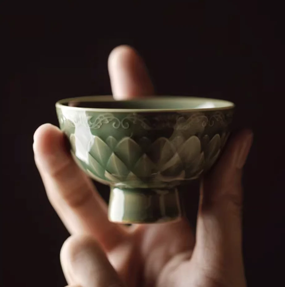 Yue Kiln Fish Scale Pattern Tea Cup - Image 8